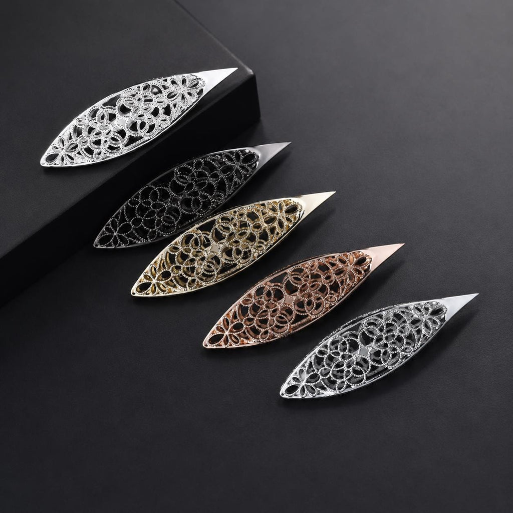Vintage Style Metal Tatting Shuttle, Filigree Lace Making Tool, Rose Gold/Gold/Silver