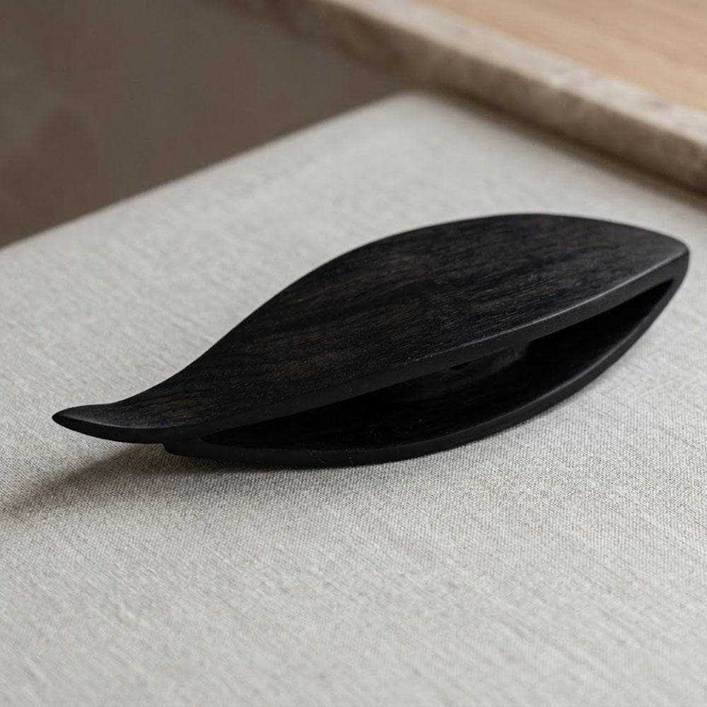 Hand Carved Ebony Wood Lace Shuttle, Tatting Weaving Tool, Artisan Craft Supply