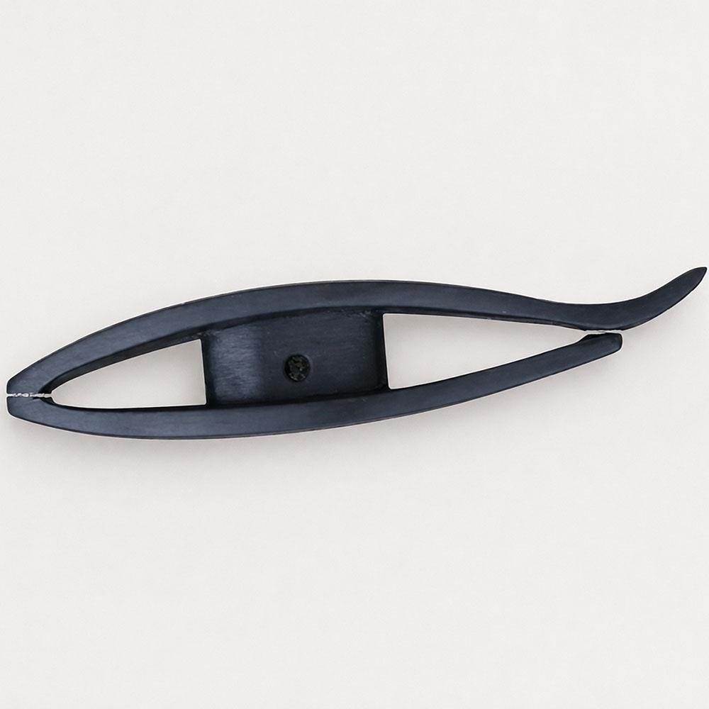 Hand Carved Ebony Wood Lace Shuttle, Tatting Weaving Tool, Artisan Craft Supply
