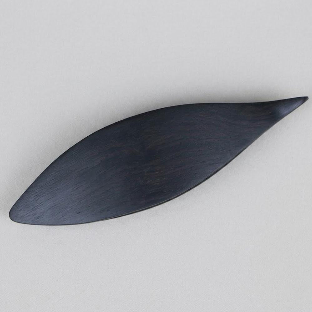 Hand Carved Ebony Wood Lace Shuttle, Tatting Weaving Tool, Artisan Craft Supply