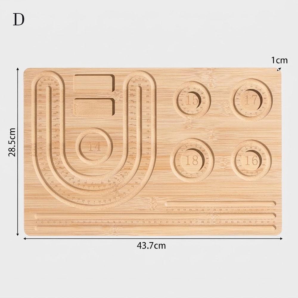 Wooden Bracelet Design Board, Jewelry Making Sizing Tray, Bead Organizer Tool