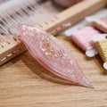 Tatting Shuttle with Hand-Painted Pattern– an elegant lace tool
