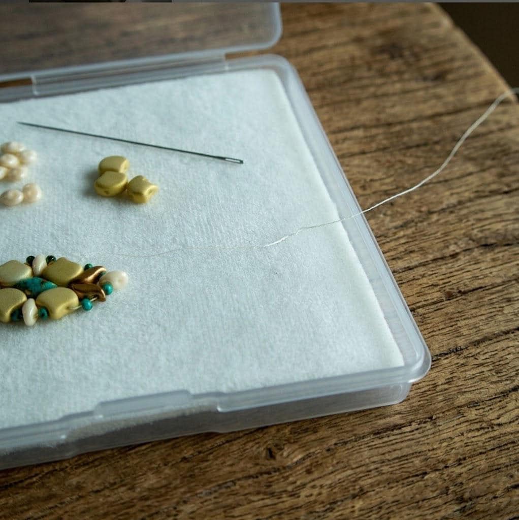 Bead Storage Tray with Lid, Craft Preservation Box, Portable Beading Palette