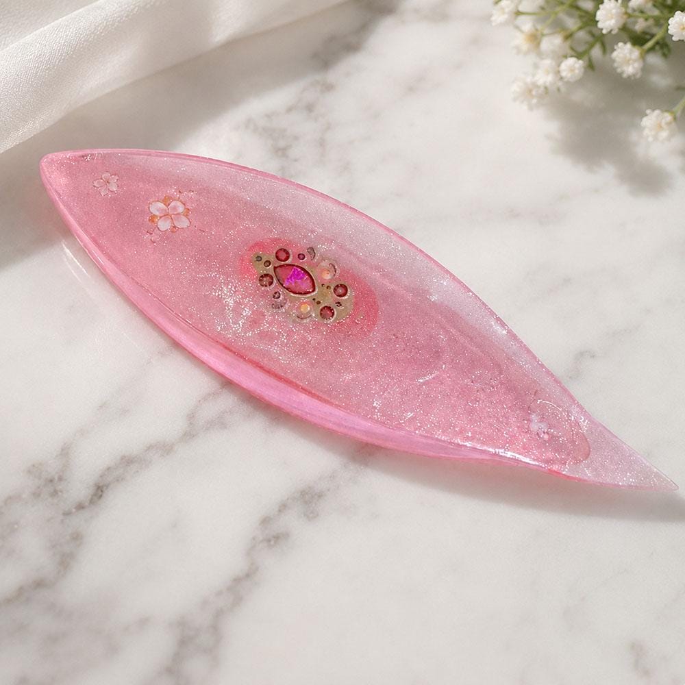 Tatting Shuttle with Hand-Painted Pattern– an elegant lace tool