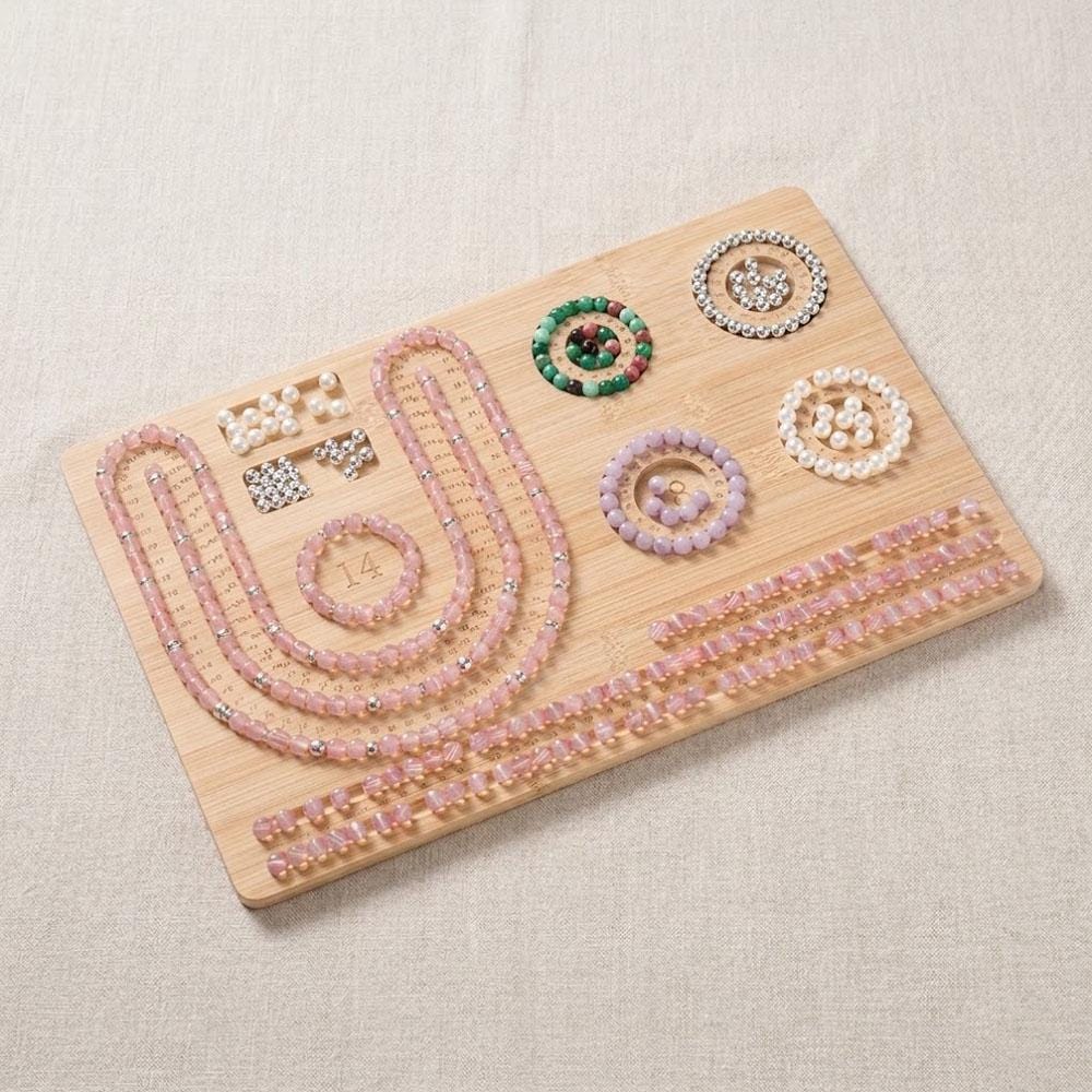 Wooden Bracelet Design Board, Jewelry Making Sizing Tray, Bead Organizer Tool