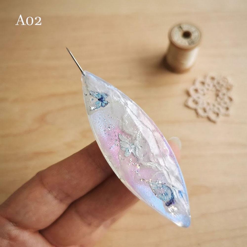 Butterfly Tatting Shuttle, 0.4mm Ultra-Fine Hook, Handmade Lace Making Tool