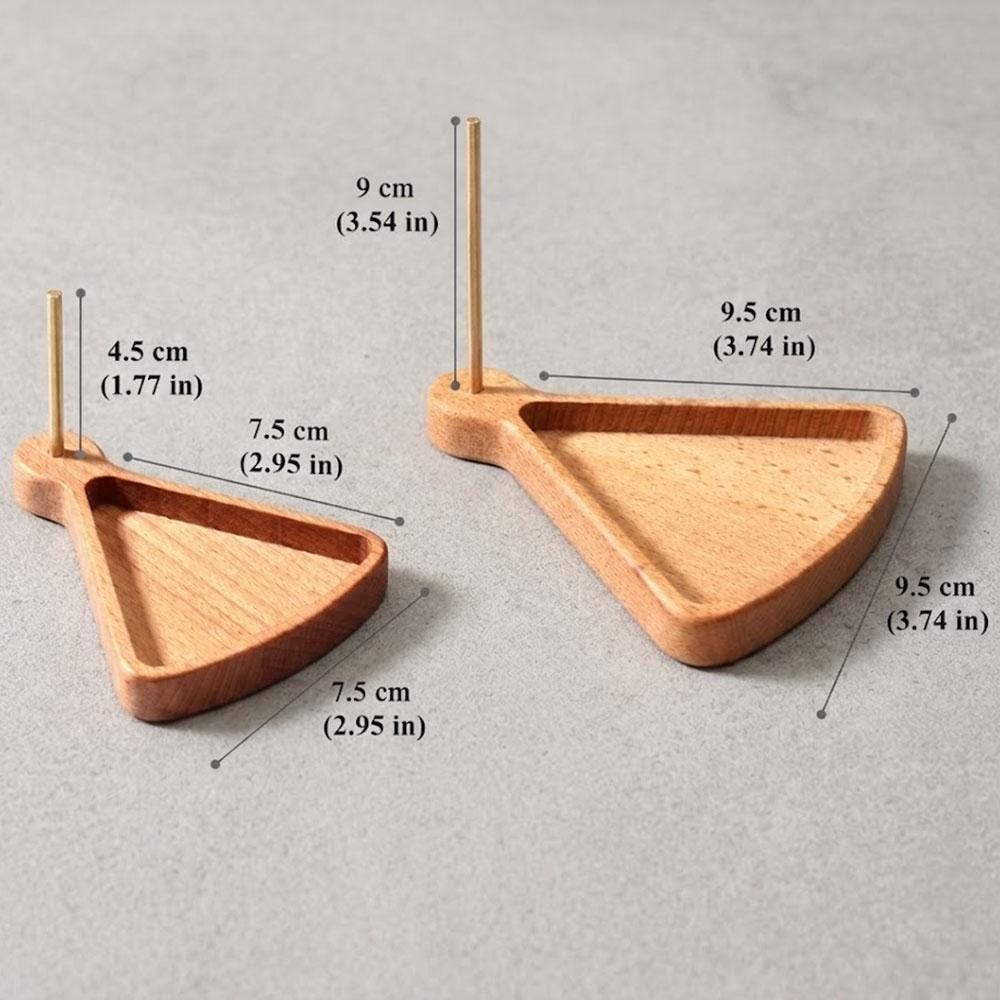 Ginkgo Leaf Beechwood Bead Tray, Spool Holder, Brass Axle, Jewelry Making Supplies