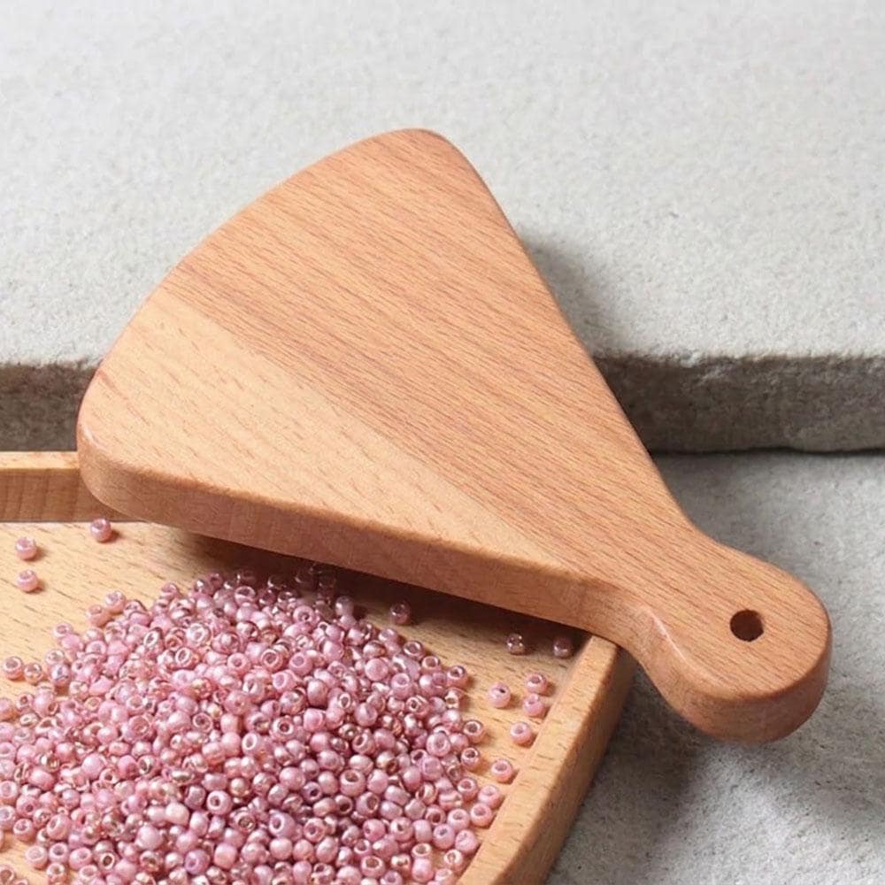 Ginkgo Leaf Beechwood Bead Tray, Spool Holder, Brass Axle, Jewelry Making Supplies