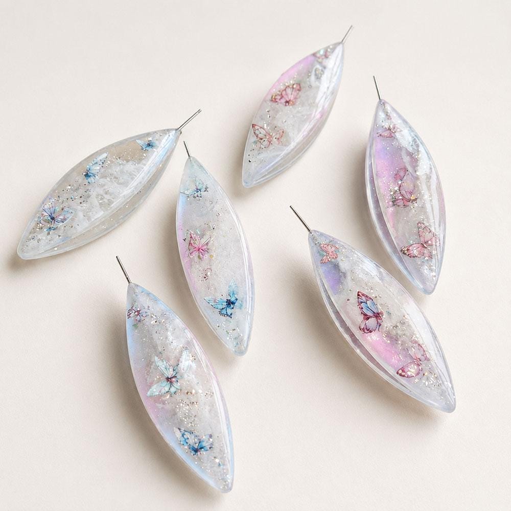 Butterfly Tatting Shuttle, 0.4mm Ultra-Fine Hook, Handmade Lace Making Tool