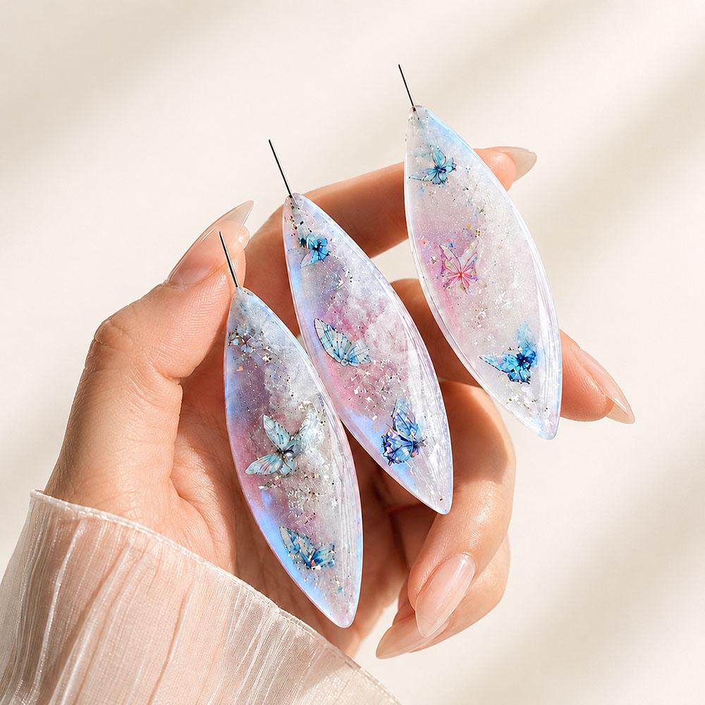 Butterfly Tatting Shuttle, 0.4mm Ultra-Fine Hook, Handmade Lace Making Tool