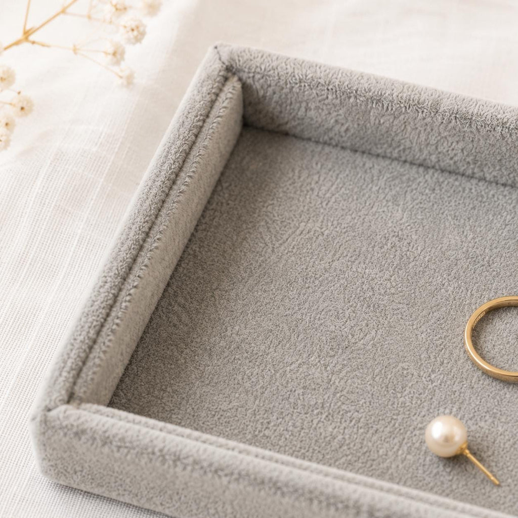 Rectangle Velvet Bead Tray, Jewelry Making Organizer, Bracelet Charm Craft Supplies
