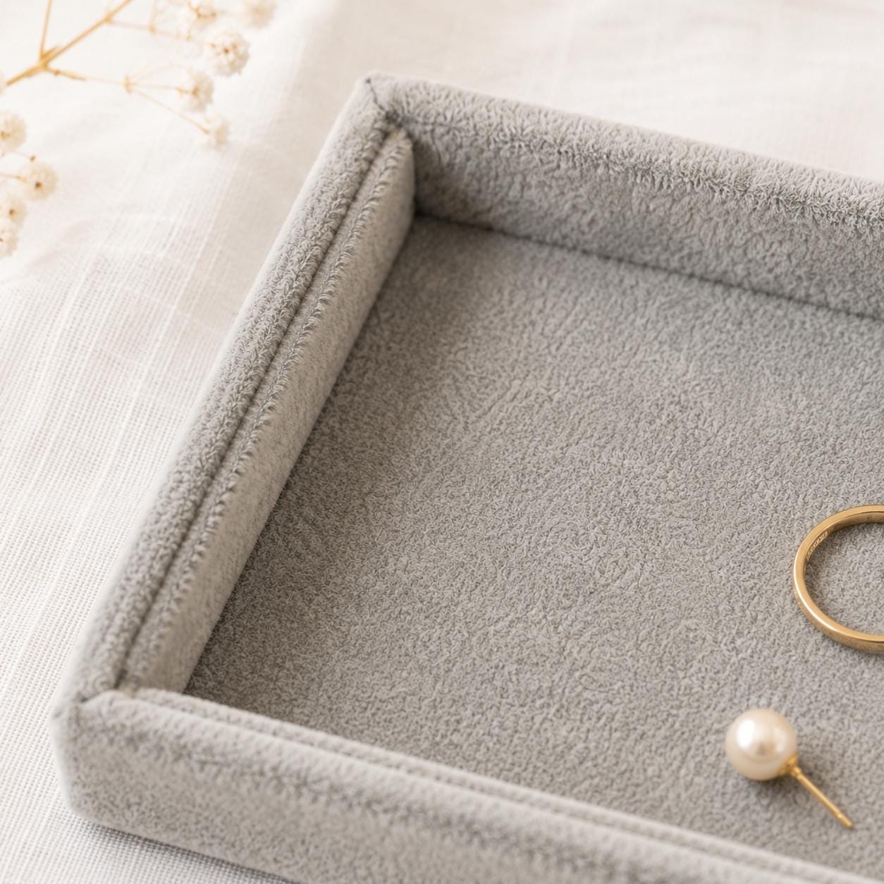 Rectangle Velvet Bead Tray, Jewelry Making Organizer, Bracelet Charm Craft Supplies