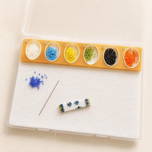 Bead Storage Tray with Lid, Craft Preservation Box, Portable Beading Palette