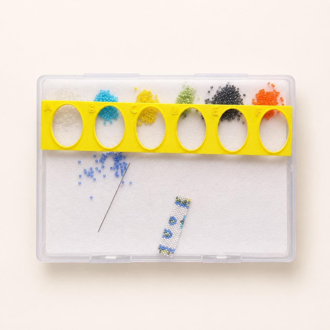 Bead Storage Tray with Lid, Craft Preservation Box, Portable Beading Palette