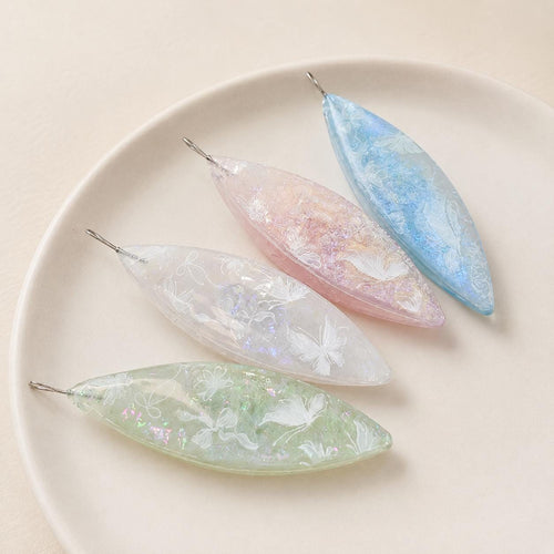Butterfly Resin Tatting Shuttle With 0.4mm Ultra-Fine Hook, Handmade Lace Making Tool
