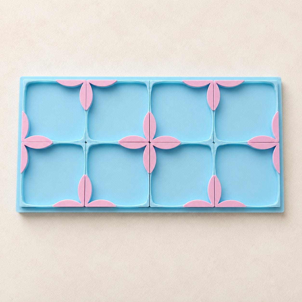 3D Printed 8-Section Floral Leaf Beading Tray,Compact Craft Work Tray