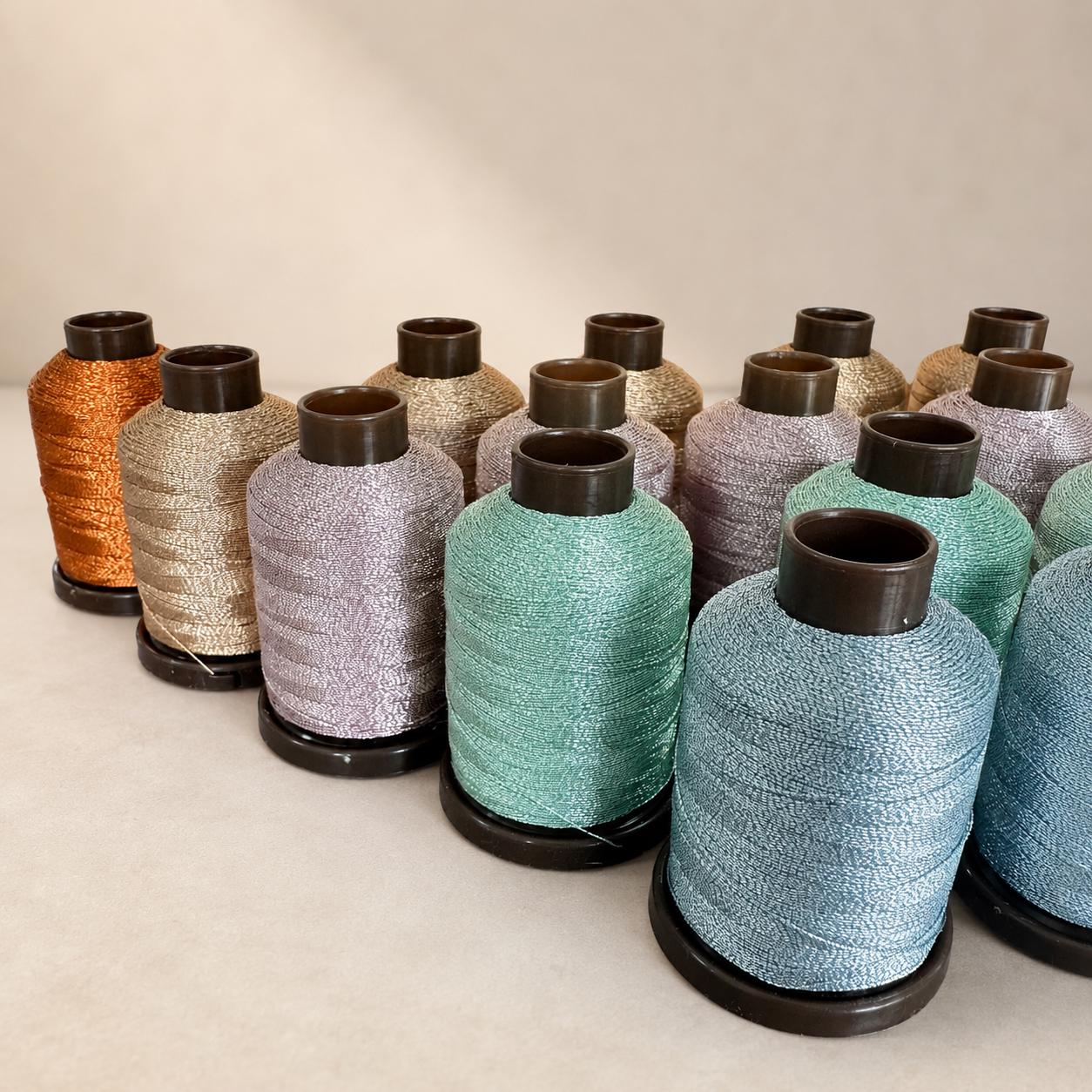 Metallic Tatting Thread, 3 Ply 0.2mm Shiny Craft Cord for Shuttle Tatting, Crochet, Lace and Jewelry Making