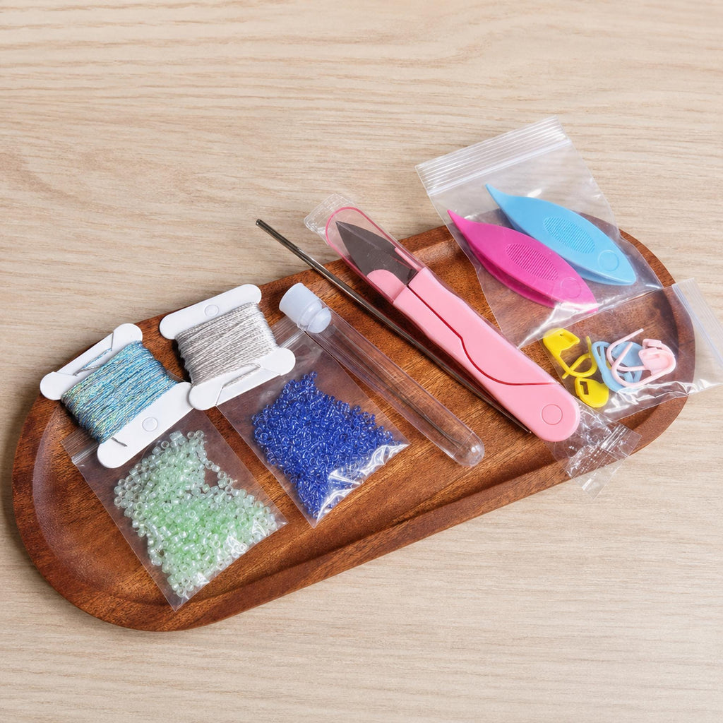 Beginner Shuttle Tatting Kit, Lace Making Starter Set with Tatting Tools