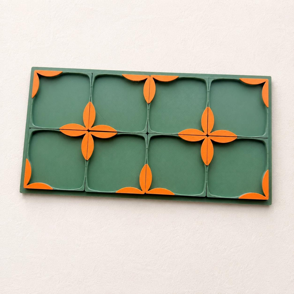 3D Printed 8-Section Floral Leaf Beading Tray,Compact Craft Work Tray