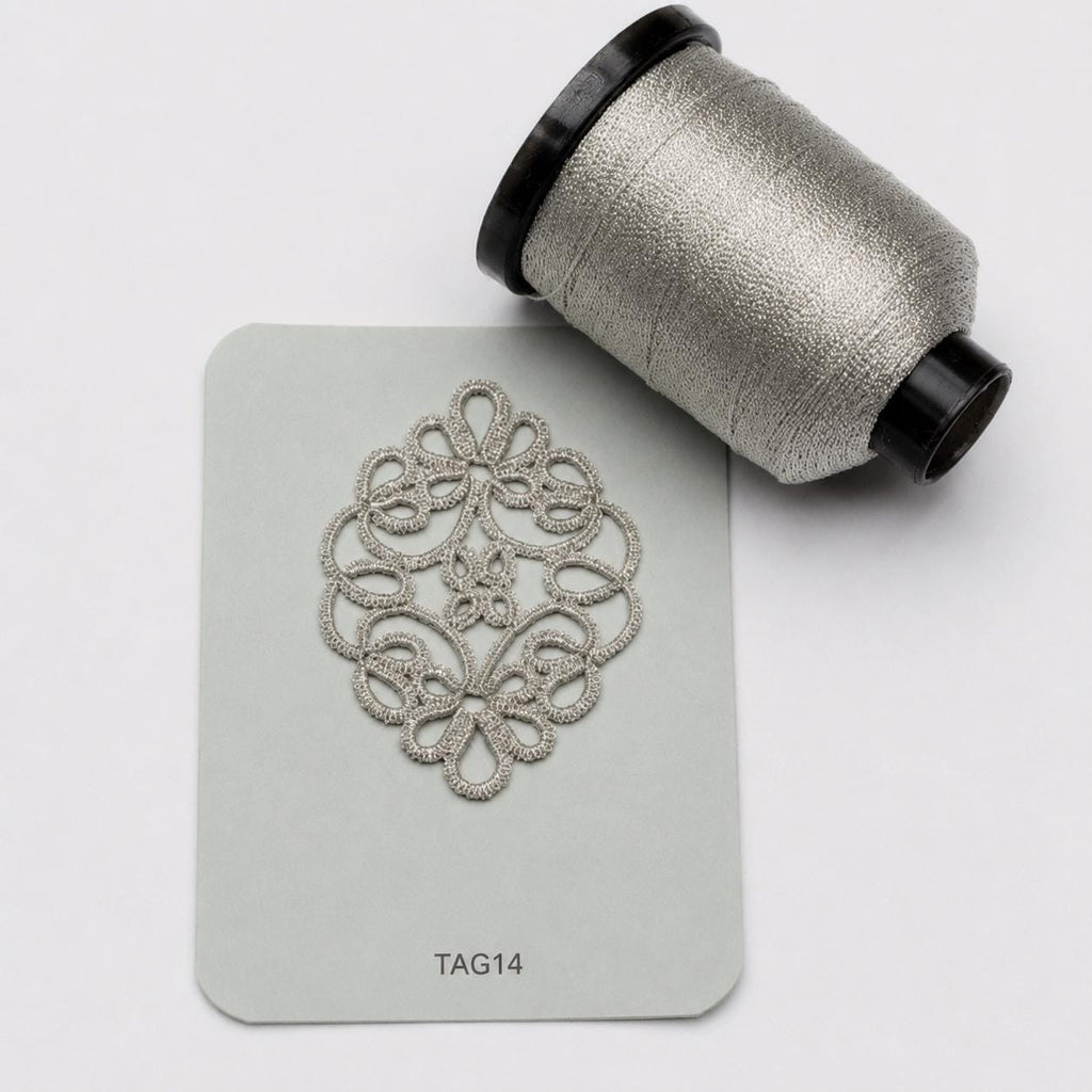 4-Ply Metallic Tatting Thread, 200m Jewelry Making Thread with Protective Finish for Shuttle Tatting and Lace