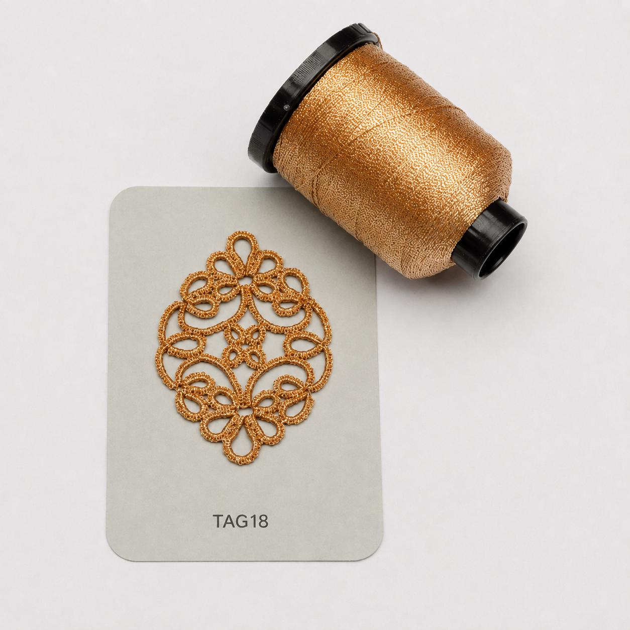 4-Ply Metallic Tatting Thread, 200m Jewelry Making Thread with Protective Finish for Shuttle Tatting and Lace