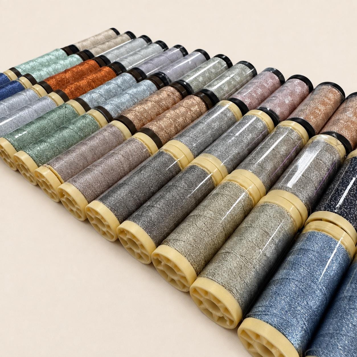Metallic Tatting Thread Sample Spool,  Silver-Coated or Lace Blend Thread for Shuttle Tatting Jewelry