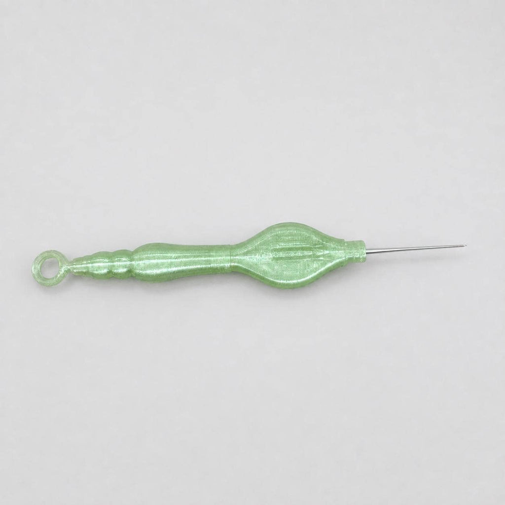 Portable Tatting Lace Hook, 3D-Printed Handle, Fine Metal Crochet Tool (0.4mm or 0.5mm)