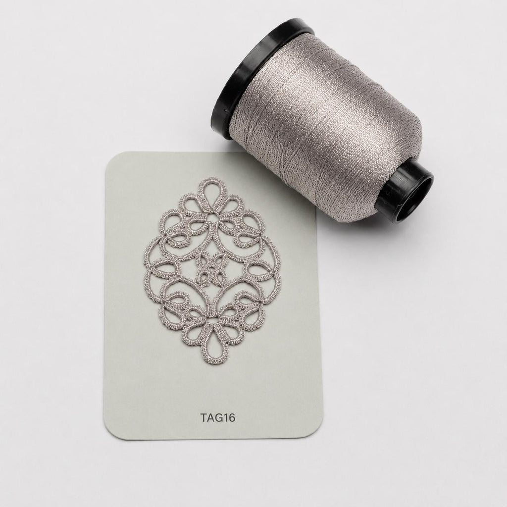 4-Ply Metallic Tatting Thread, 200m Jewelry Making Thread with Protective Finish for Shuttle Tatting and Lace
