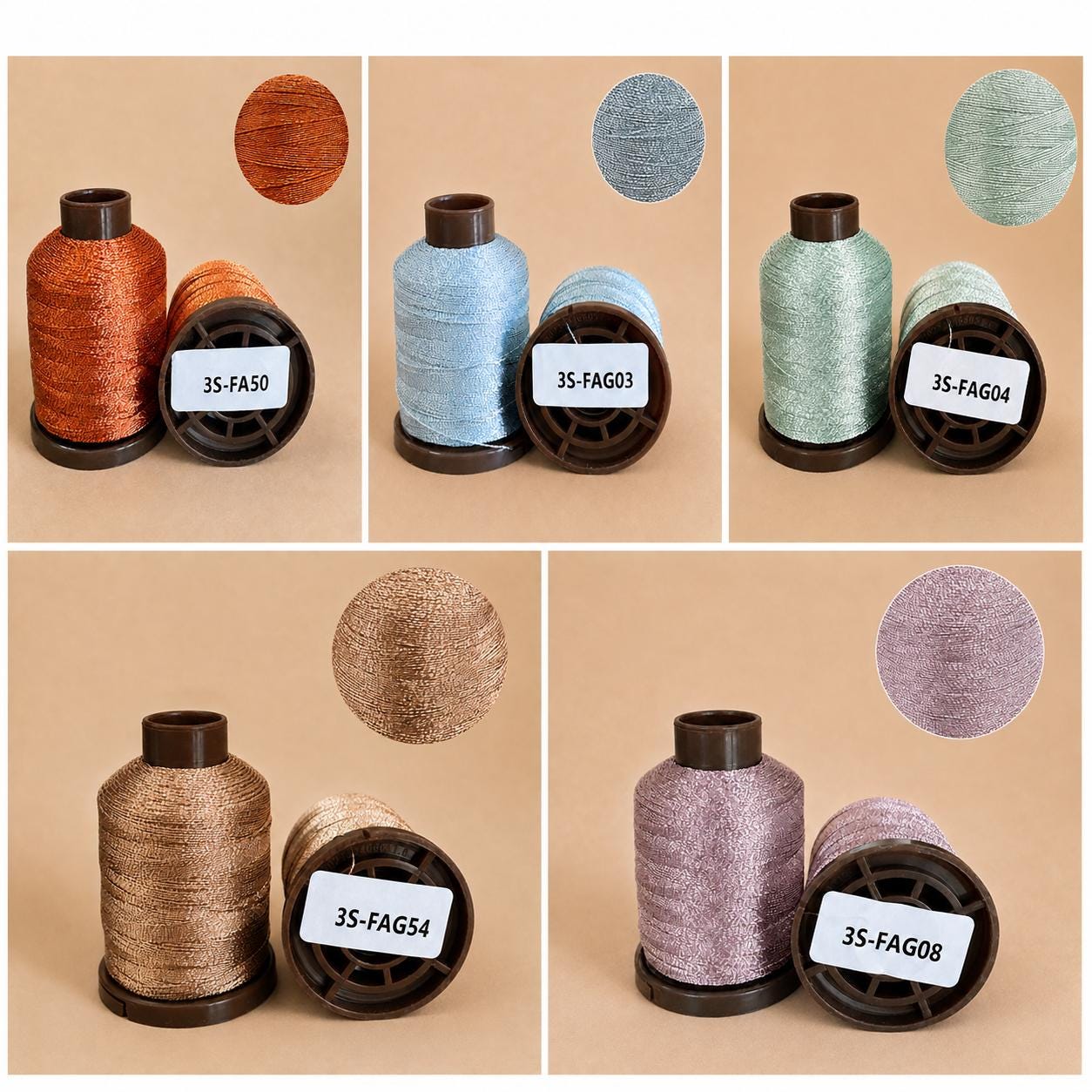Mother of Pearl Tatting Shuttle Set, Includes 2 Shuttles and 1 Spool of Metallic Tatting Thread