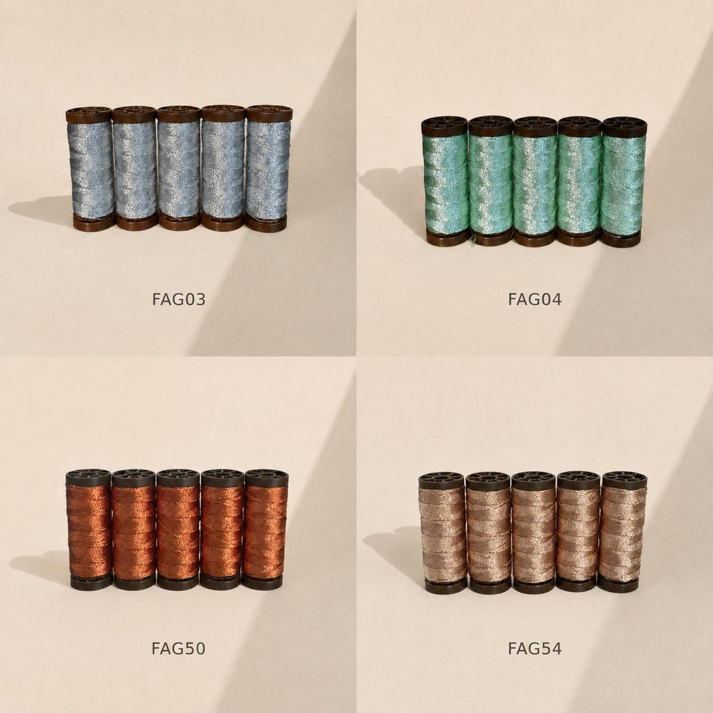 Metallic Tatting Thread Sample Spool,  Silver-Coated or Lace Blend Thread for Shuttle Tatting Jewelry