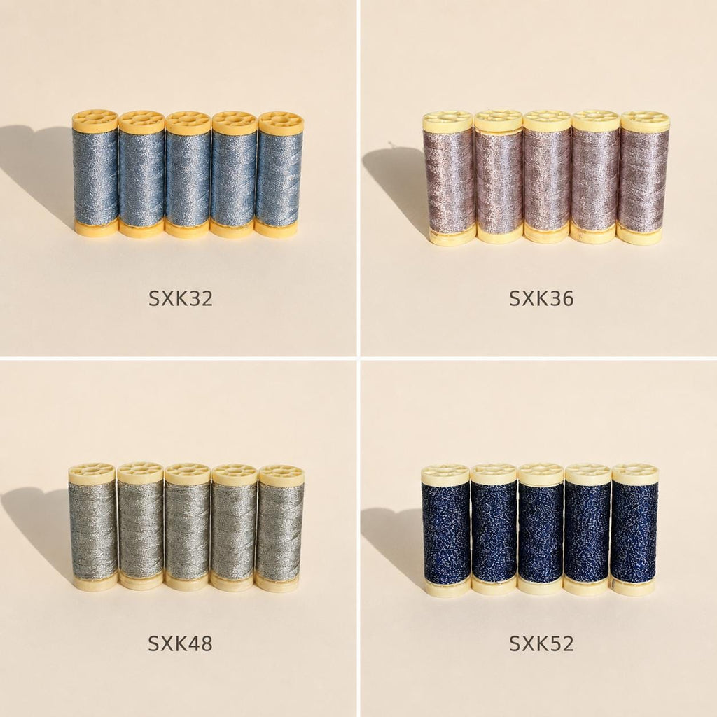 Metallic Tatting Thread Sample Spool,  Silver-Coated or Lace Blend Thread for Shuttle Tatting Jewelry